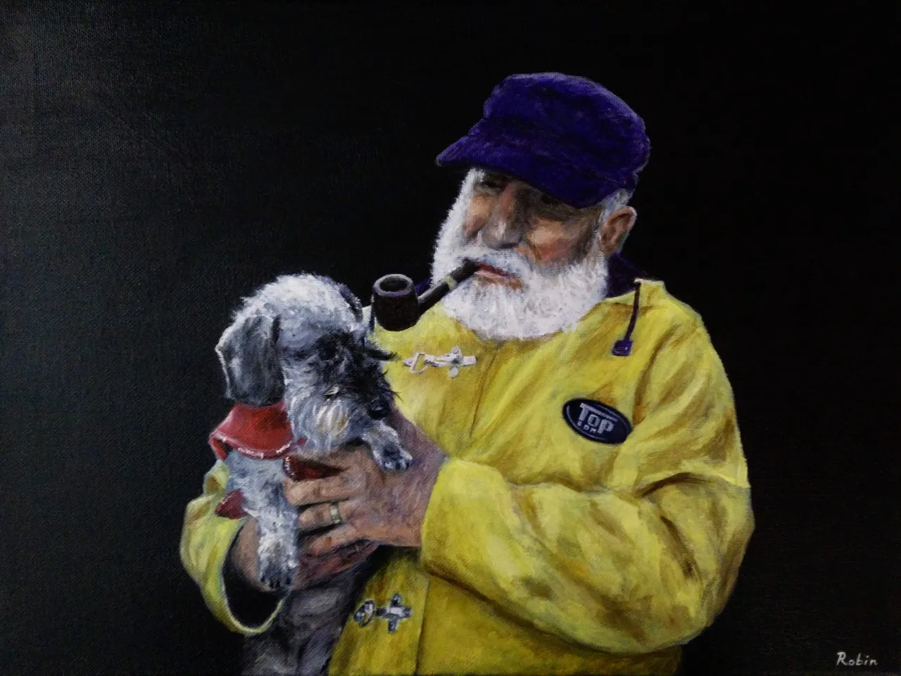 Grandpa, acrylic painting